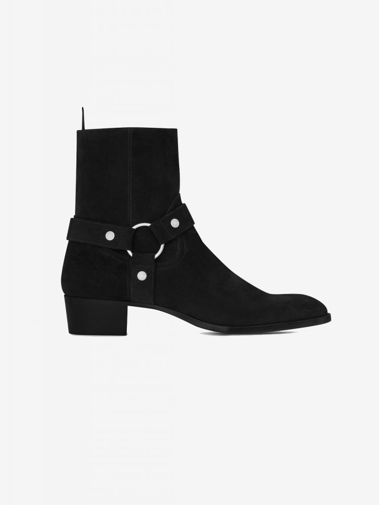 saint laurent wyatt harness suede