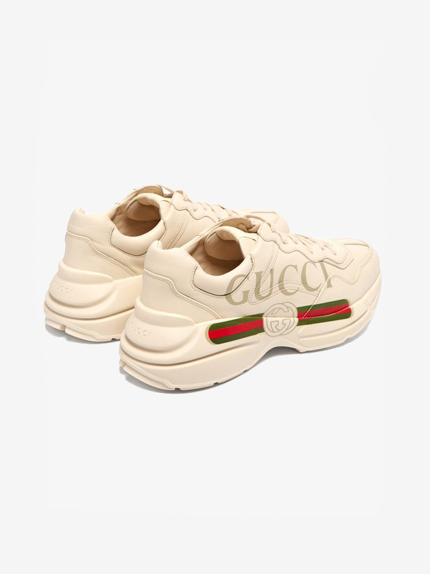 Rhyton Gucci Logo Leather Sneaker | Kicks Galeria