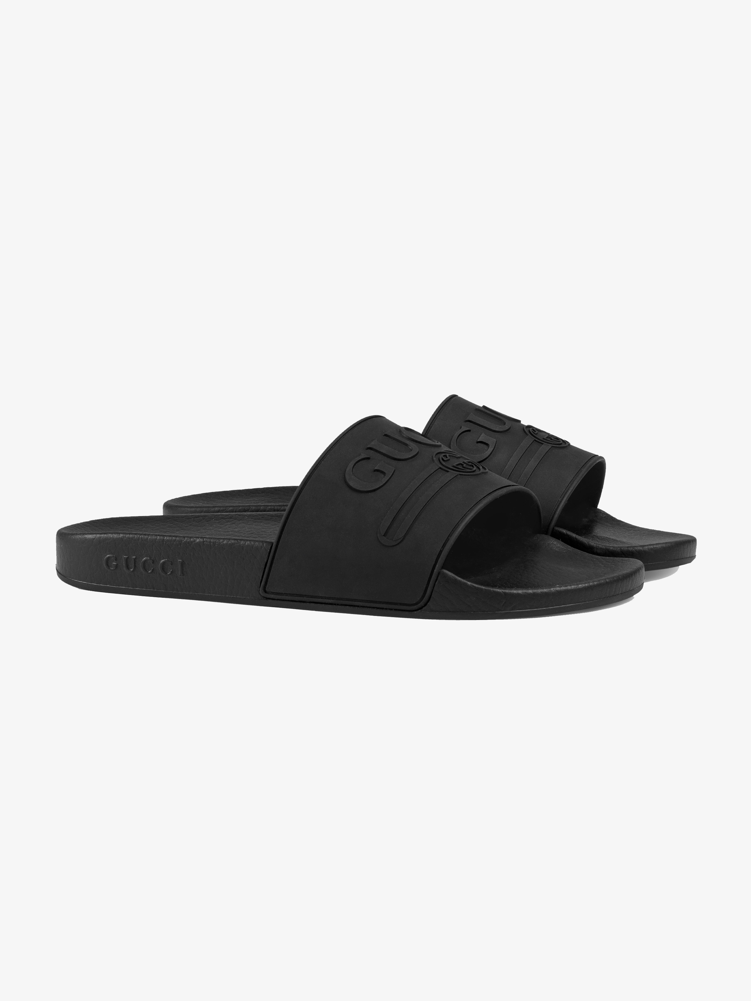 Gucci Logo Slide Sandal - Black | Sneaker & Streetwear | Kicks Galeria