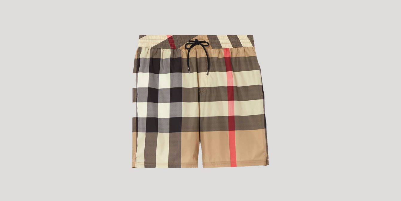 Burberry Check Drawcord Swim Shorts - Kicks Galeria