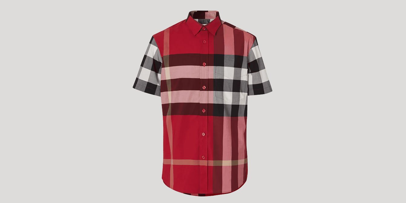 short sleeve button up burberry