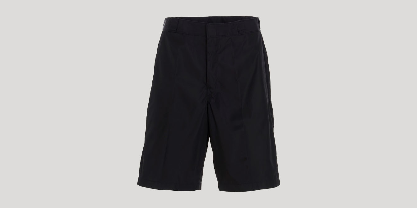 Prada Logo Re-Nylon Bermuda Shorts - Kicks Galeria