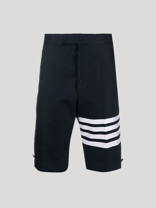 Thom Browne 4-bar Stripe Cotton Shorts - Kicks Galeria